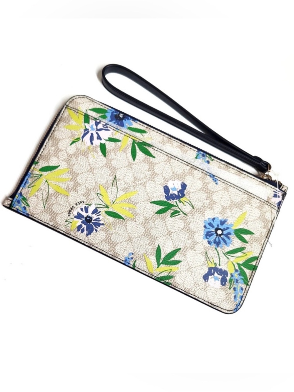 NWT Kate Spade Lucy Spade Flower Floral Medium L-Zip
Wristlet - Picture 9 of 13